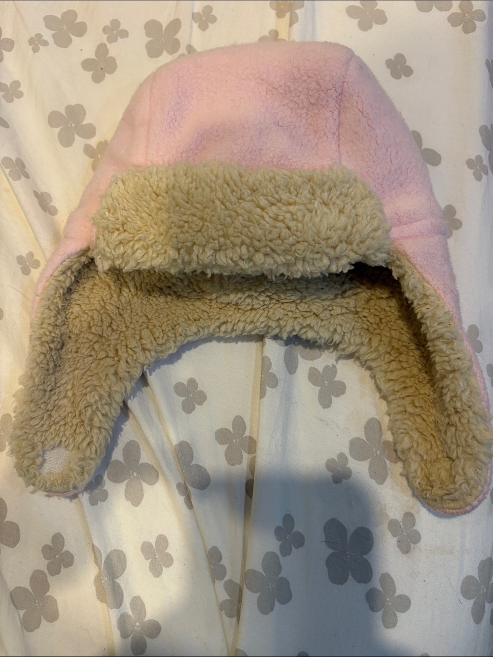 Baby 6M Pink Sherpa-Lined Winter Trapper Hat